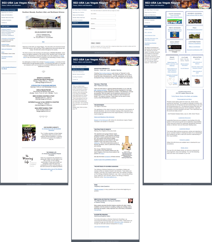 Old Sgi site pages for comparison